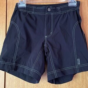She Beest BLACK w/ Removable Padded Lining Gusseted Cycling Shorts SMALL EUC